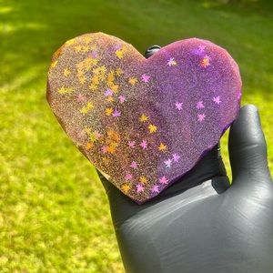 Lakers Inspired Heart-Shaped Coaster